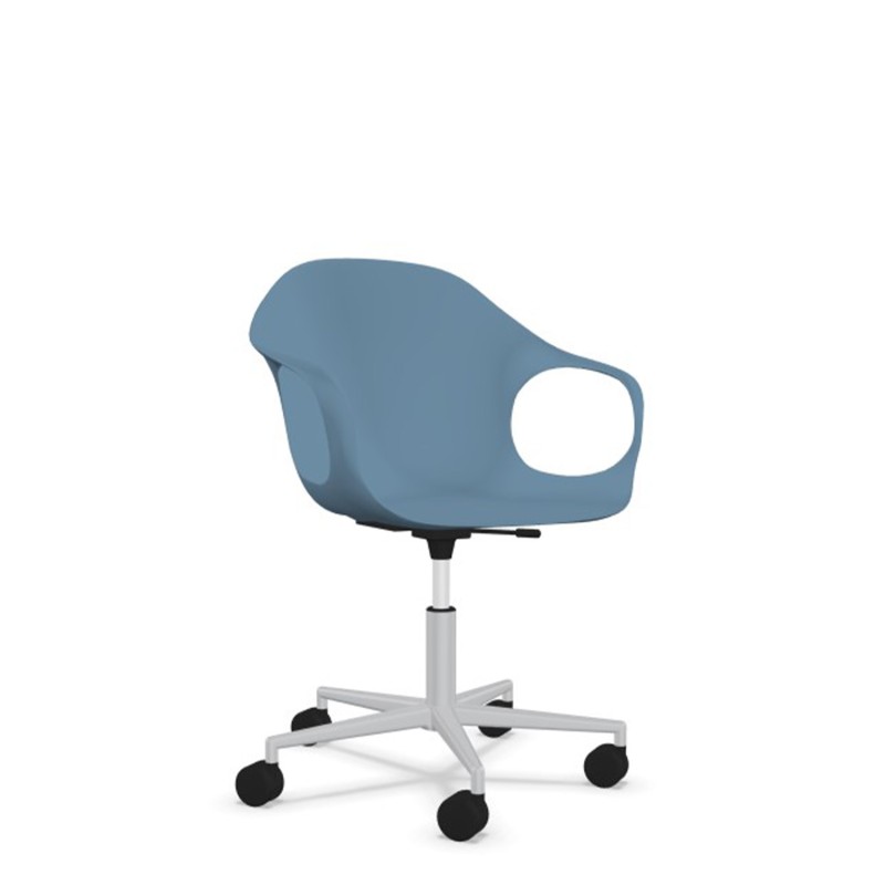 Kristalia - Elephant chair polyurethane shell base on polished aluminium wheels