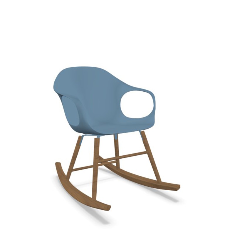 Kristalia - Elephant Rocking chair polyurethane shell oak base