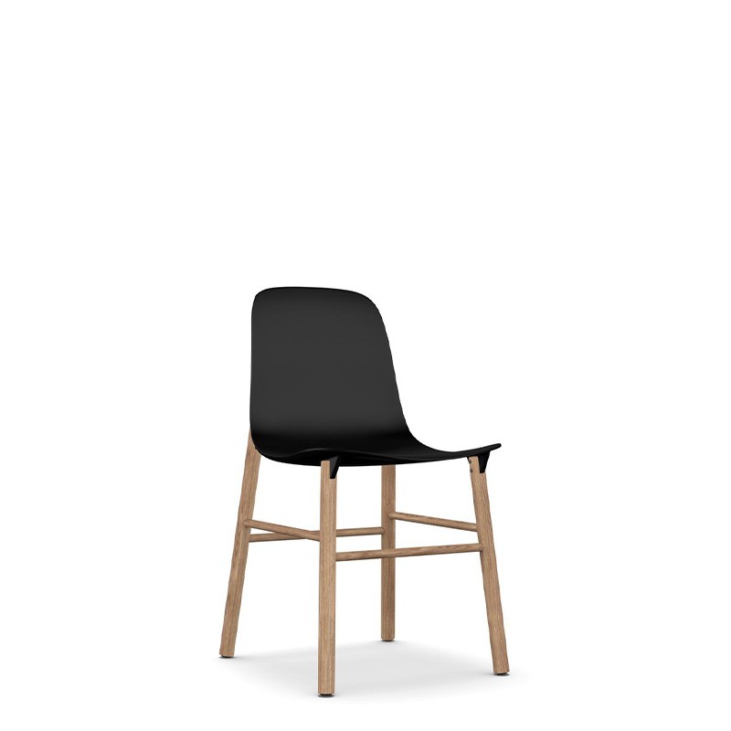 Kristalia - Sharky Wood chair polyurethane seat with oak base