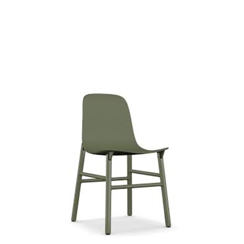 Kristalia - Sharky Wood chair with polyurethane shell and painted base