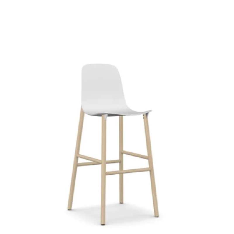 Kristalia - Sharky high back stool 76 beech base