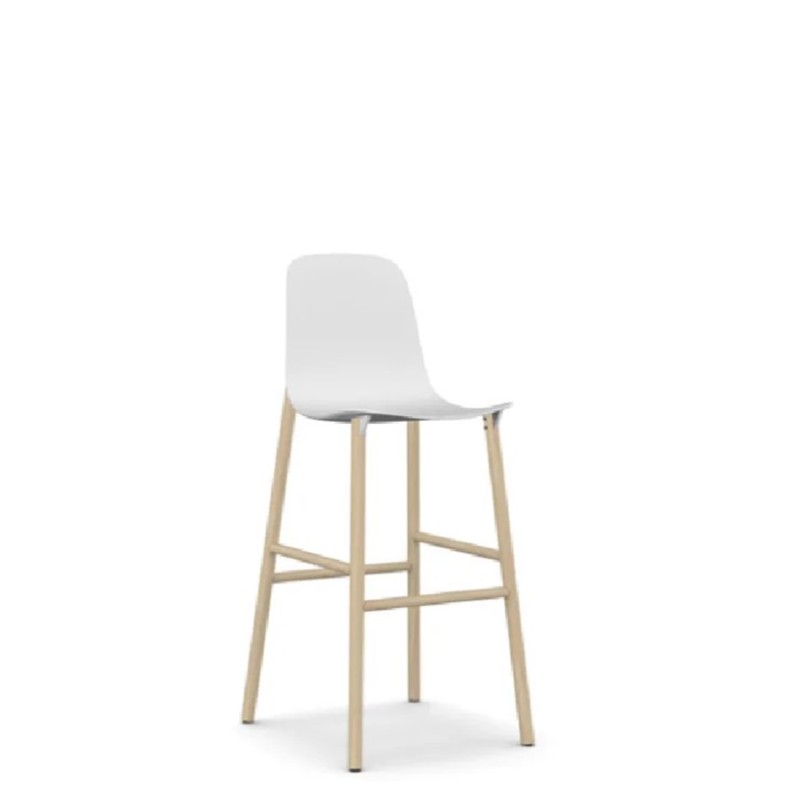 Kristalia - Sharky high back stool 66 beech base