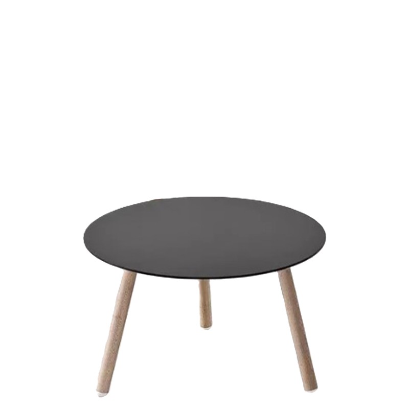 Kristalia - BCN coffee table H33 black laminated top beech legs