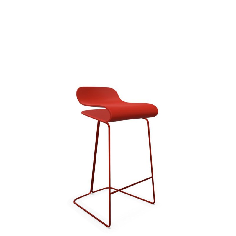 Kristalia - BCN H76 stool on painted sled