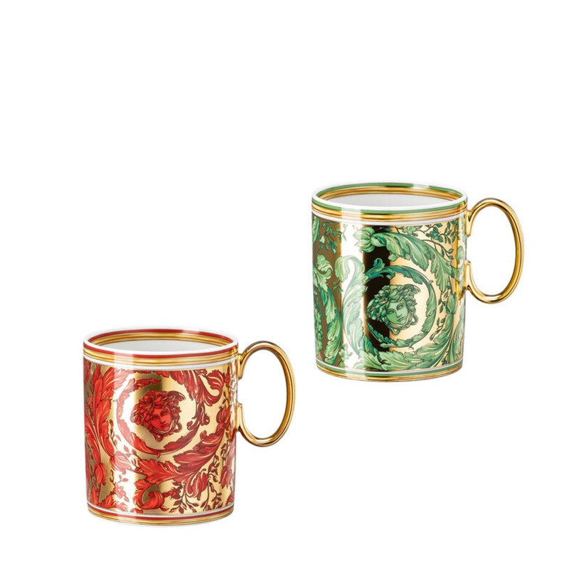 Rosenthal set 2 pz bicchiere con manico Medusa Garland Red Longho Design Palermo