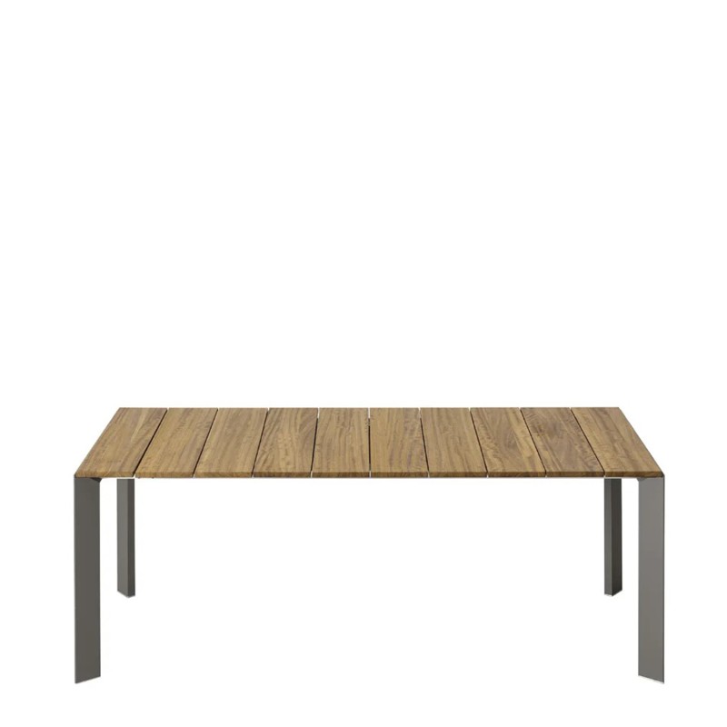 Kristalia - Nori Slatted extending table L179 P100 painted legs