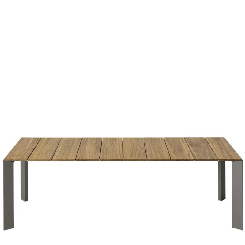 Kristalia - Nori Slatted extending table L259 P90 painted legs