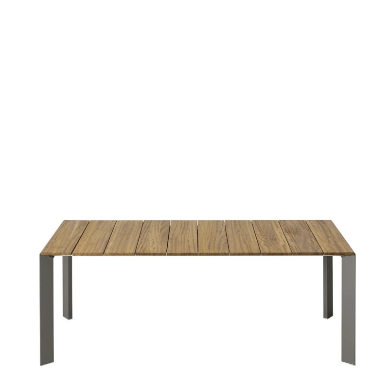 Kristalia - Nori Slatted extending table L179 P90 painted legs