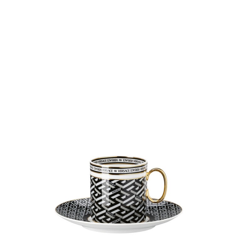 Rosenthal meets Versace Tazza da caffè La Greca Signature Black longho design palermo