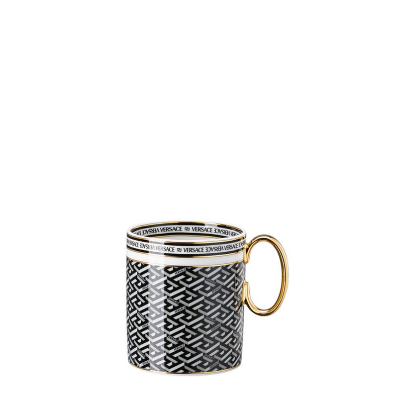 Rosenthal meets Versace Bicchiere con manico La Greca Signature Black longho design palermo