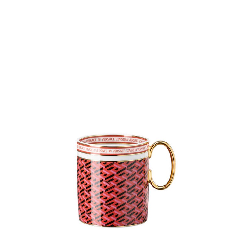 Rosenthal meets Versace Bicchiere con manico La Greca Signature Red longho design palermo