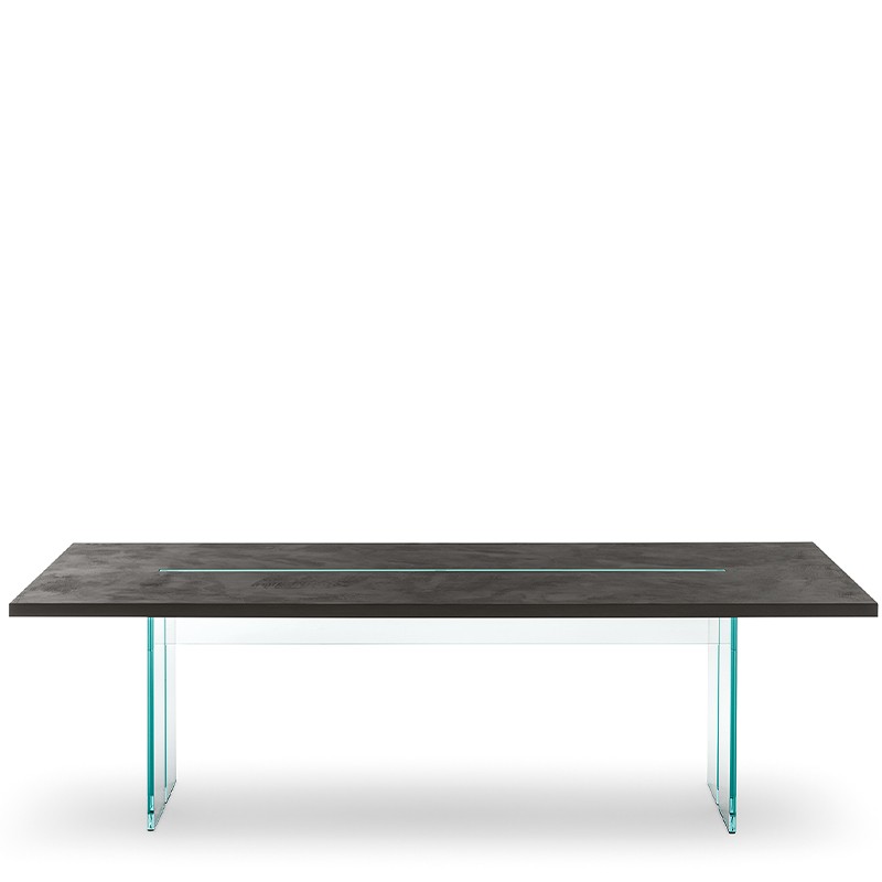 Fiam - LLT wood table 200x100 hand-finishes Ecomalta wood top