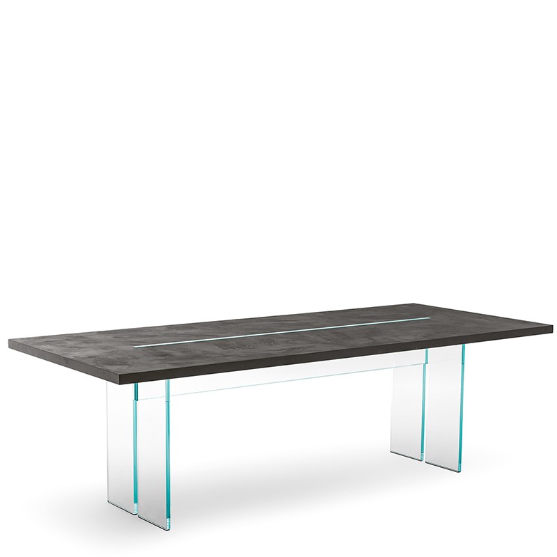 Fiam - LLT wood table 240x100 hand-finishes Ecomalta wood top