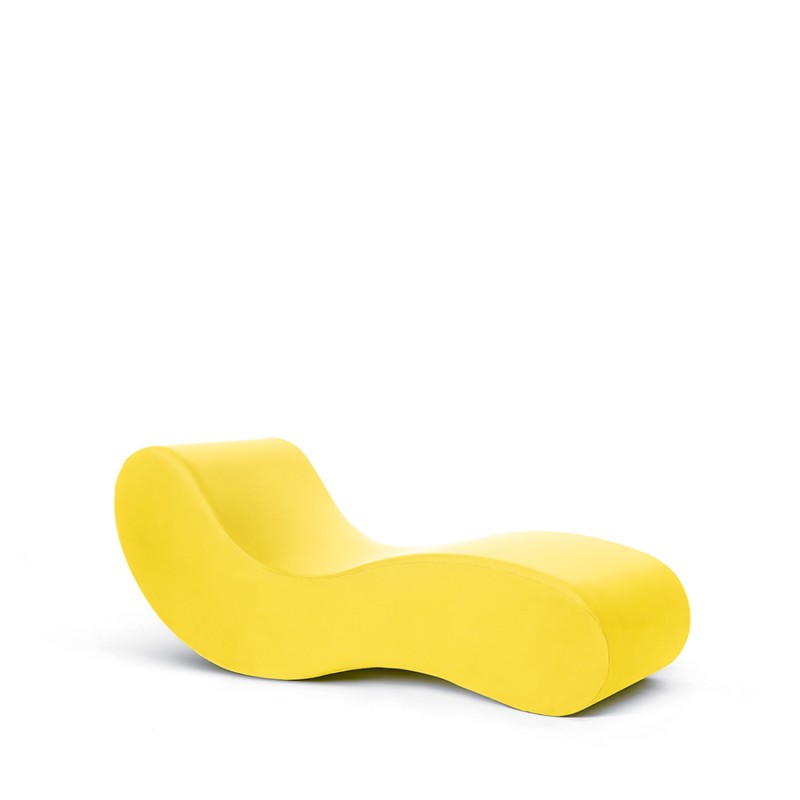 Gufram Alvar giallo chaise longue longho design palermo
