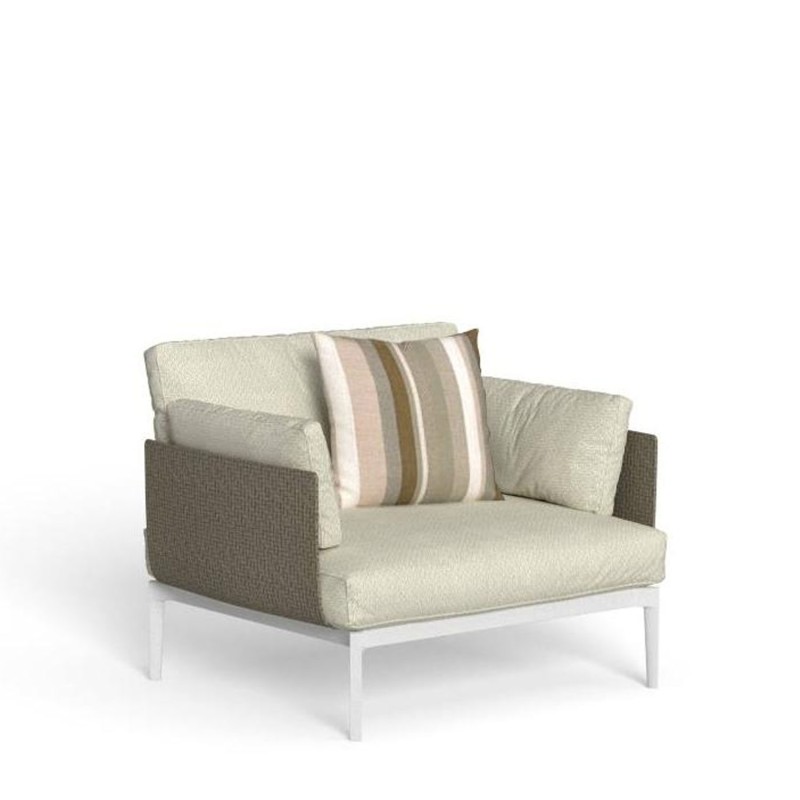 Talenti - Leaf living armchair white iris sand