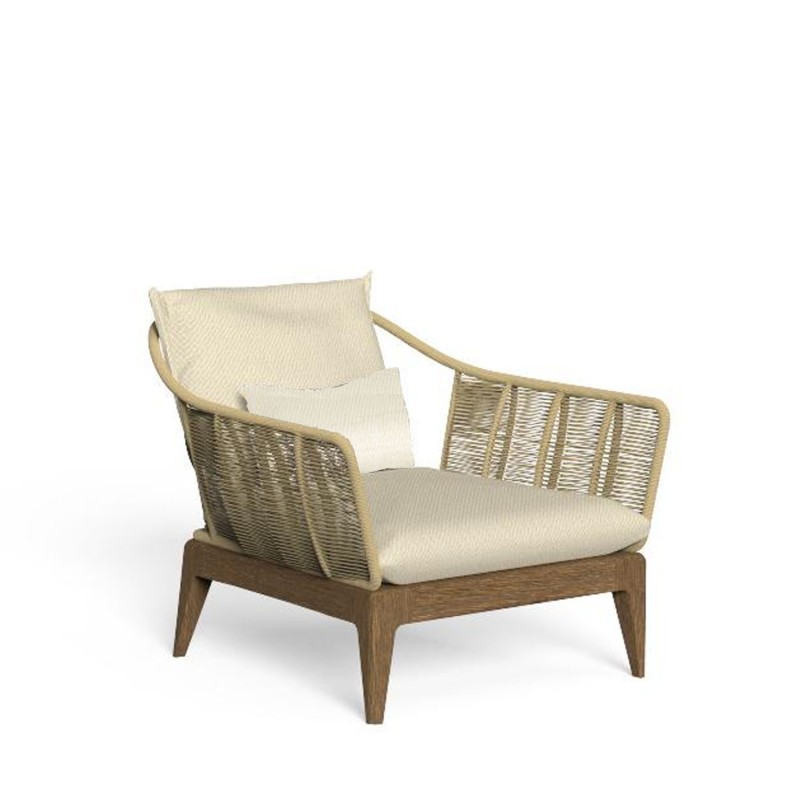 Talenti - Cruise Teak living armchair beige smoke