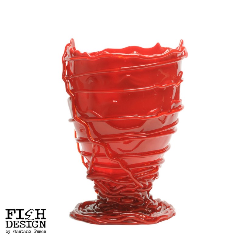 Corsi Design Vaso Pompitu II rosso chiaro L longho design palermo