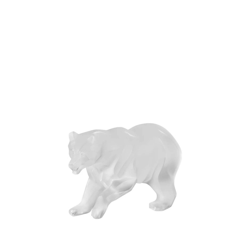 Lalique Scultura Orso cristallo trasparente longho design palermo