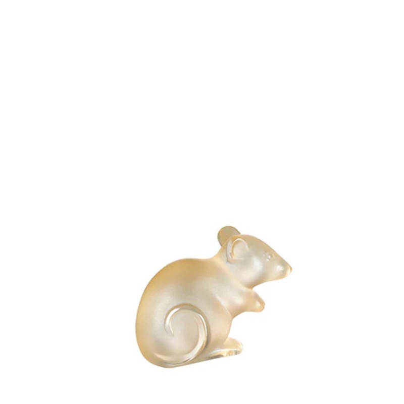 Lalique Mouse cristallo dorato lucido longho design palermo