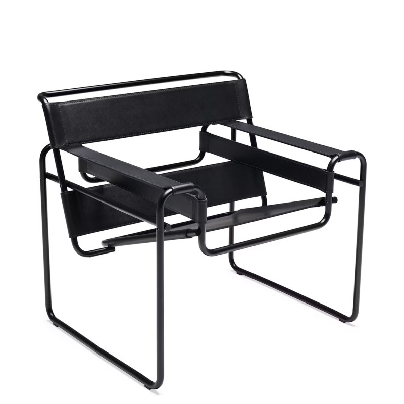 Knoll - Poltrona Wassily cuoio nero Longho Design Palermo