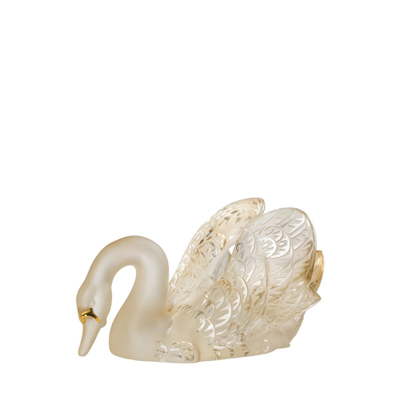 Lalique Scultura Swan head down longho design palermo