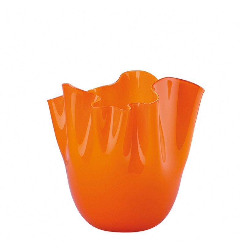 Venini - Vaso Fazzoletto Opalino arancio h13 Longho Design Palermo