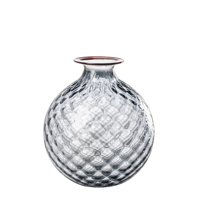 Venini - Monofiore Balloton vase H16 grape red thread