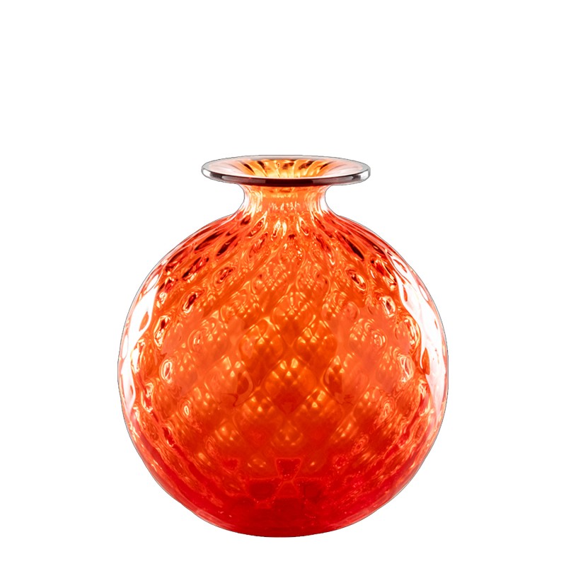 Venini - Monofiore Balloton vase H16 orange red thread