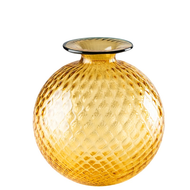 Venini - Monofiore Balloton vase H20 amber Horizon thread