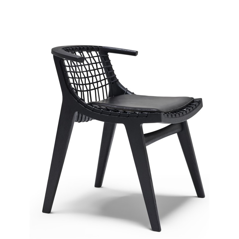 Knoll - Klismos dining chair black oak