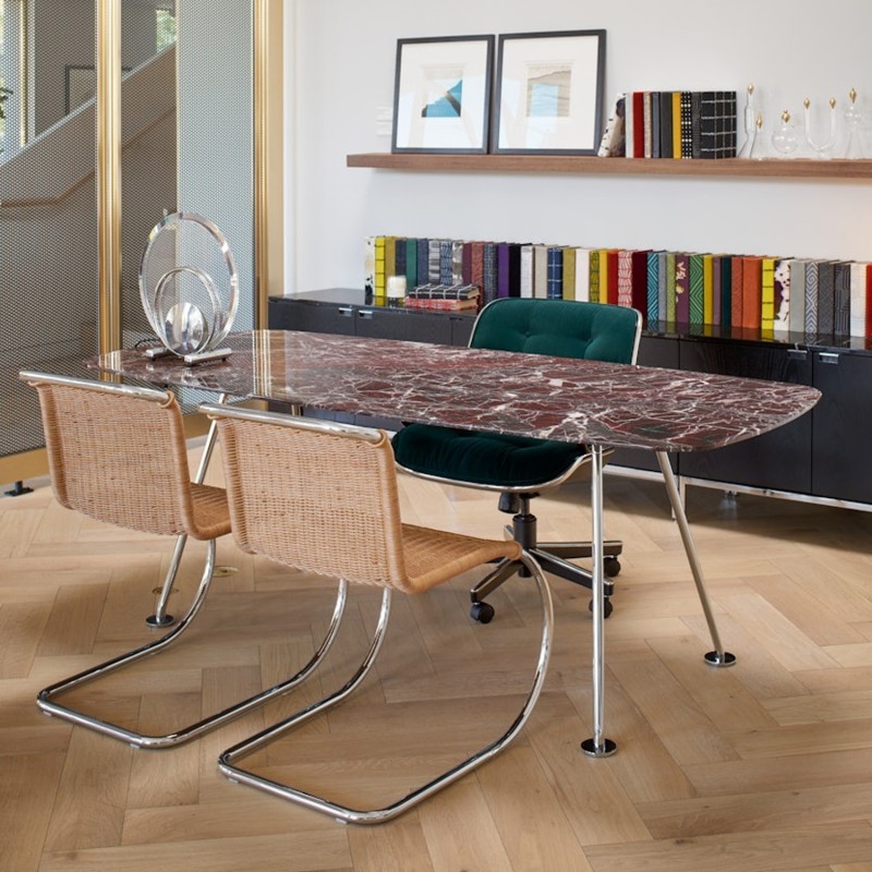 Knoll - Grasshopper table 200x90 chrome base