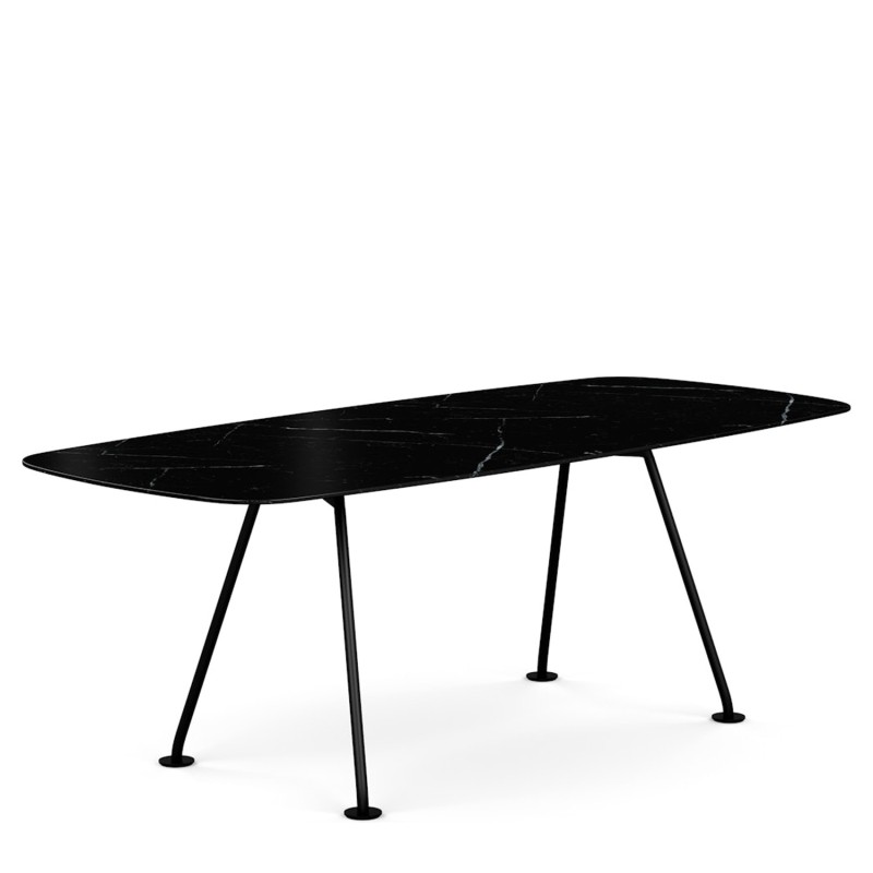 Knoll - Grasshopper 200x90 table with black base