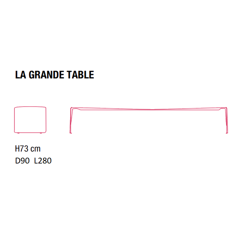 Mdf Italia – Tavolo La Grande Table  280 Longho Design Palermo