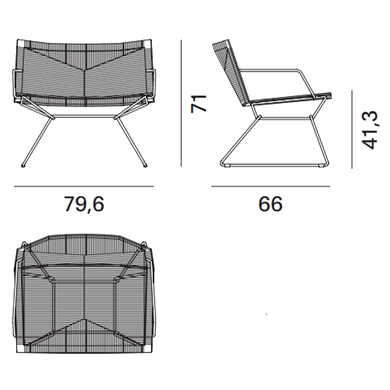 Mdf Italia - Poltrona Neil Twist con braccioli Longho Design Palermo