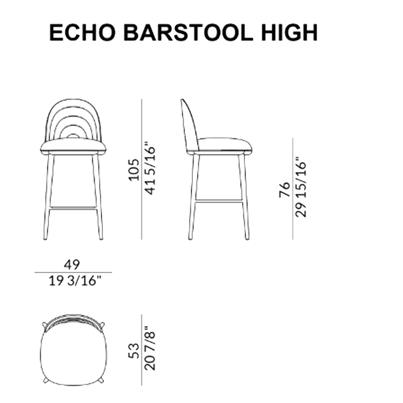 Paolo Castelli - ECHO BARSTOOL HIGH Longho Design Palermo