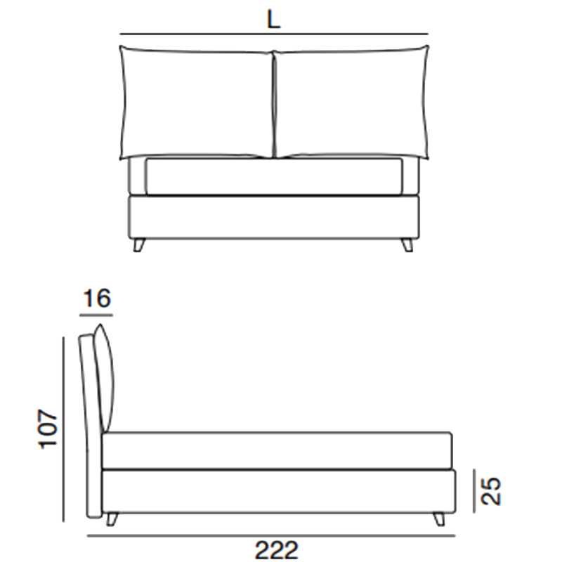 Twils - Letto matrimoniale Blanca Longho Design Palermo