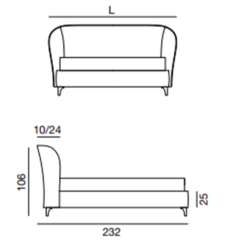 Twils - Letto singolo Carnaby Longho Design Palermo